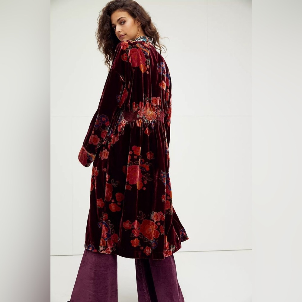 Free People velvet Wild Nights duster